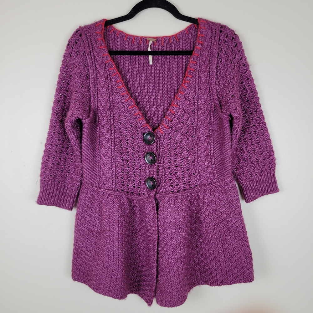 Free People crocheted cardigan